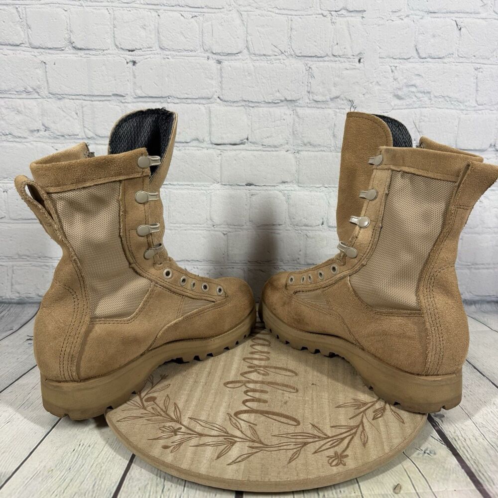 Belleville 790G Gore-Tex Vibram Military Combat Boots Tan Tactical Made USA 4.5R - Picture 8 of 15